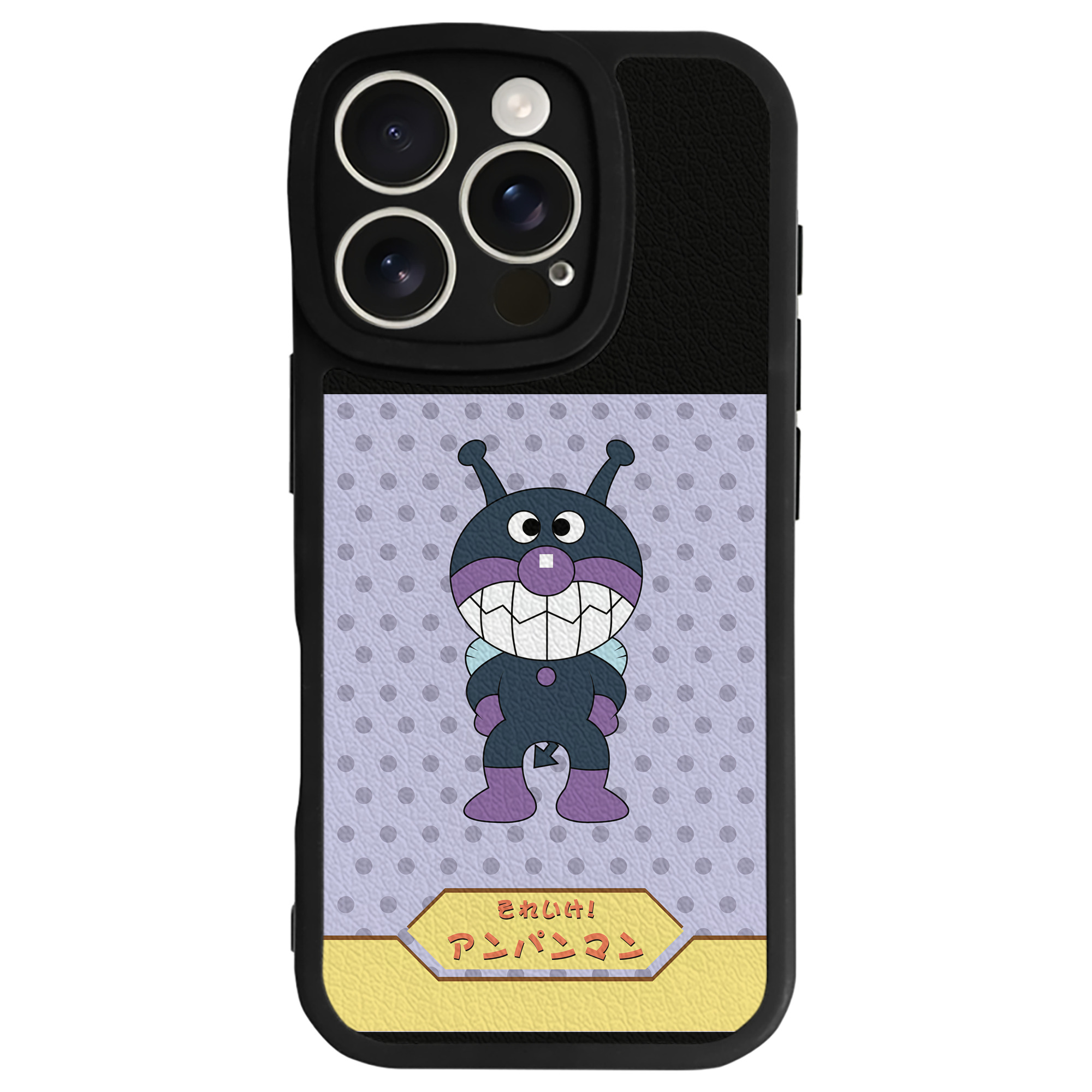 （画像用） アンパンマン Anpanman 【iPhone 16シリーズ対応】シリコンスマホケース（レザー調） 材質：シリコン